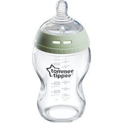 Tommee Tippee Closer To Nature Γυάλινο Μπιμπερό με Θηλή Σιλικόνης κατά των Κολικών 0m+ Green 250ml