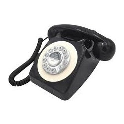 Τηλέφωνο Ρετρό 60's Μαύρο Vintage Telephone - Wild Wood Gifts