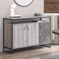 Μπουφές Νο 9 Με 3 Πόρτες 140x45.5x84 Με Επιλογές Χρωμάτων Δίχρωμος - Καστάνη Norse Oak