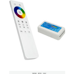 GLOBOSTAR(R) RGBCONTROLLER 73424 Σετ Dimmer / Controller με RF Ασύρματο Χειριστήριο με 3 x 6.7A 160W Κανάλια DC 12-24V 20.1A 480W Max IP20 - RF2.4Ghz SYNC - Μ8.5 x Π4.5 x Υ2.5cm