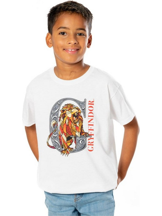 Harry Potter Kids T-Shirt Gryffindor Mosaic Size 7-8