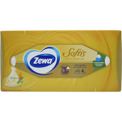 Zewa Softis Soft & Sensitive Χαρτομάντηλα Επιτραπέζια 4 Φύλλων 80 Τεμ - Απαλά & Ανθεκτικά
