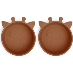 Nuuroo Alex Μπολ Φαγητού Giraffe Caramel Cafe 2τμχ