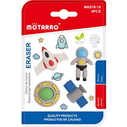Σετ Γόμες Παιδικές Διάστημα 4τμχ Motarro MK018-10
