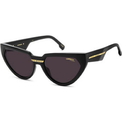 Carrera CA20S 807K2 Γυναικεία Γυαλιά Ηλίου Cat Eye Κοκάλινα Μαύρα με Μωβ Φακό