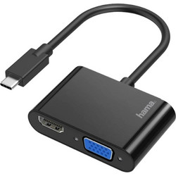 Αντάπτορας Hama USB-C Male σε VGA / HDMI Female