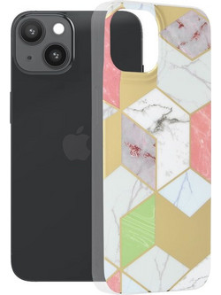 Techsuit(R) Marble Series Back Cover Προστατευτική Θήκη για iPhone 14- Purple Hex