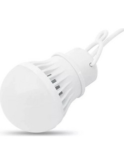 Λάμπα LED USB 3W λευκό φως με καλώδιο 1m και γάντζο ανάρτησης