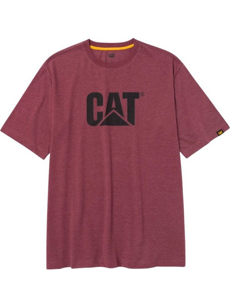 CAT Μπλουζάκι κοντομάνικο βυσσινί tm logo 2XL 1510305-12610