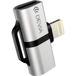 Αντάπτορας Devia EC134 Lightning Αρσενικό σε 2 x Lightning Θηλυκό για Φόρτιση & Hands Free Smart Ασημί