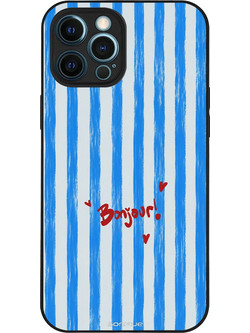 Sonique Stripe Stories Series Θήκη με Σχέδιο «Bonjour Blue» (iPhone 12 Pro Max)