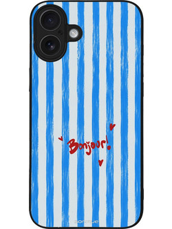 Sonique Stripe Stories Series Θήκη με Σχέδιο «Bonjour Blue» (iPhone 16 Plus)