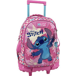 Must Stitch Σχολική Τσάντα Τρόλεϊ Δημοτικού Ροζ 565972