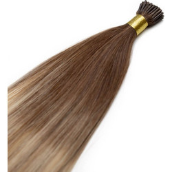 Seamless1 Micro Ring (i-tip) Hair Extensions Φυσική Τρίχα Remy Coffee n Cream