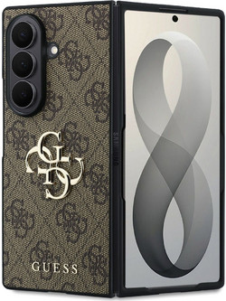 Guess Pu 4G Metal Logo Θήκη Samsung Galaxy Z Fold 8 Ultra Brown GUHCZFD84GMGBR