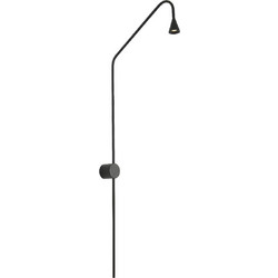 Aca Επιτοίχιο Φωτιστικό LED Esthetic Αμμώδες Μαύρο 5W 3000K 440lm - (OKN5012WBK)