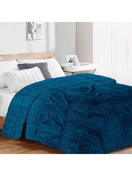 Κουβέρτα Fleece Μονή (160x220) Dimcol Brick 03 Petrol