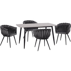 ΣΕΤ ΤΡΑΠΕΖΑΡΙΑΣ 5ΤΜΧ RAVEN HM12116.01 ΚΕΡΑΜΙΚΟ TOP ΓΚΡΙ ΜΑΡΜΑΡΟ-ΓΚΡΙ ΒΕΛΟΥΔΟ