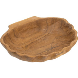 Artekko Woody Καφέ Διακοσμητική Πιατέλα από Ξύλο Teak (20x17x5)cm