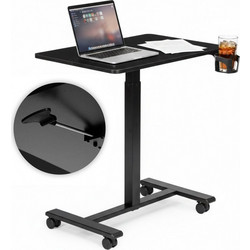 ModernHome Γραφείο Laptop Ρυθμιζόμενο Ύψος 70x48cm Μαύρο