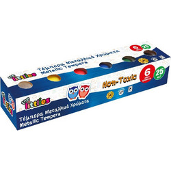 Τέμπερες Ζωγραφικής The Littlies 25ml 6 Χρώματα Μεταλλικά