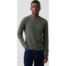 Ανδρική Μπλούζα με Βάφλα Πλέξη tweed green