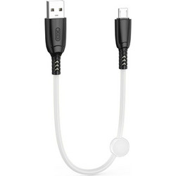 XO NB247 Καλώδιο USB High-Speed Α αρσ. - MICRO USB αρσ. 25cm σε λευκό χρώμα