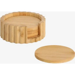 Σετ Σουβέρ | Απο Bamboo Με Βάση Αποθήκευσης (6 τμχ)