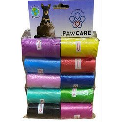 PAW CARE POOP A quality mix color with sticker ΣΑΚΟΥΛΕΣ ΠΕΡΙΤΩΜΑΤΩΝ ΣΚΥΛΟΥ 10ΤΜΧ
