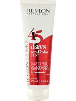 Revlon Revlonissimo 45 Days Brave Reds Σαμπουάν & Conditioner για Προστασία Χρώματος για Βαμμένα Μαλλιά 275ml