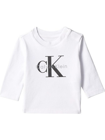 Βρεφική μπλούζα μακό Calvin Klein LVCKFJA49N-YAF Λευκό