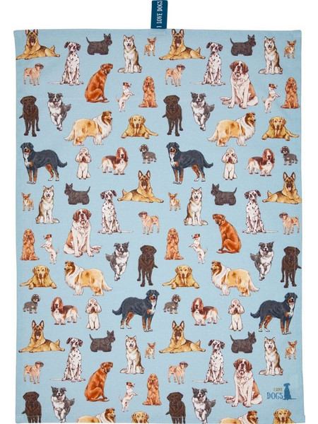 Βαμβακερή Πετσέτα Κουζίνας Τσαγιού I Love Dogs, Die Spiegelburg