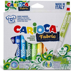 Μαρκαδόροι Υφάσματος Carioca 12 Χρώματα