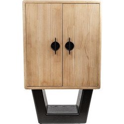 ΜΠΟΥΦΕΣ MDF - ΜΕΤΑΛΛΙΚΟΣ ΦΥΣΙΚΟ - ΜΑΥΡΟΣ 70x35x114cm 810-00244 - Estheti - 810-00244