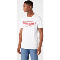 Wrangler Men's FRAME LOGO T-Shirt W7H3D3989 - White