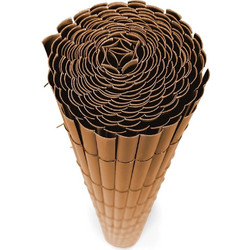Καλαμωτή PVC 14mm Μισό Καλάμι 100x300εκ. - Καφέ Ανοιχτό