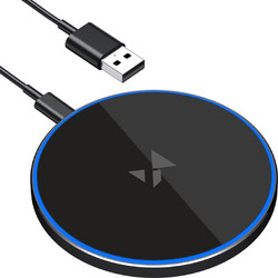 Wozinsky WLI-01Y Ασύρματος φορτιστής Qi 15 W με καλώδιο USB-C - Μαύρος Μαύρο