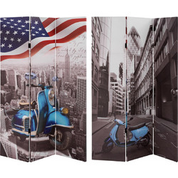 HomeMarkt Διακοσμητικό Παραβάν Motorbike USA από Καμβά 2 Όψεων 121x180cm