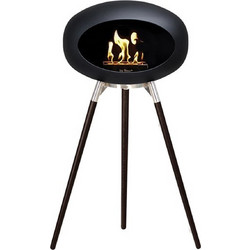 Le Feu Ground Wood Steel Fireplace Επιδαπέδιο Τζάκι Βιοαιθανόλης Εσωτερικού Χώρου Black