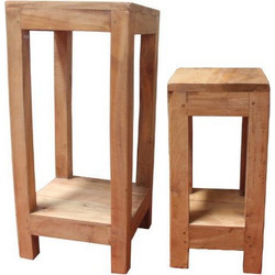 Ζαρτινιέρες Nextdeco Tribeca ανακυκλωμένο ξύλο teak Υ60x27x27εκ. - Υ50x19,5x19,5εκ