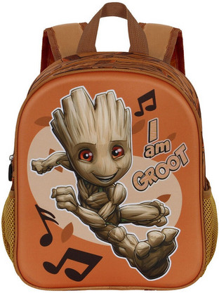 Karactermania Marvel I am Groot Soundtrack 3D Σχολική Τσάντα Πλάτης Νηπιαγωγείου Πορτοκαλί 04730
