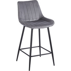 REPO GREY VELVET ΥΦΑΣΜΑ 66εκ. ΣΚΑΜΠΟ ΜΕΤΑΛΛΙΚΟ 48X49X66-96εκ. 43.2802