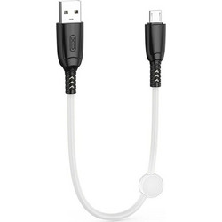 Καλώδιο XO NB247 USB-A Male σε micro USB Male 0.25m - Λευκό