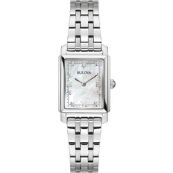 Bulova Γυναικείο Ρολόι με Ασημί Μεταλλικό Μπρασελέ 96P244