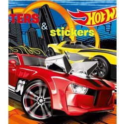 Βιβλίο Ζωγραφικής Με Αυτοκόλλητα Hotwheels Posters And Stickers |Pyramida