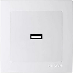 GEYER ΧΩΝΕΥΤΗ ΠΡΙΖΑ ΡΕΥΜΑΤΟΣ ΜE 1 Θύρα USB NILSON ΛΕΥΚΗ 24111080