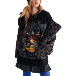 Μπλούζα Κοντομάνικη Attrattivo Oversized Με Τύπωμα 9923927-BLACK Γυναικείο