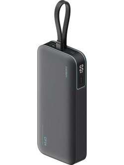 Cuktech LPB200N Power Bank 20000mAh 40W με Ενσωματωμένο Καλώδιο USB-C Grey