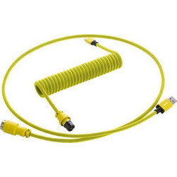 CableMod PRO Coiled Spiral USB 2.0 USB-A to USB-C 1.5m Dominator Yellow