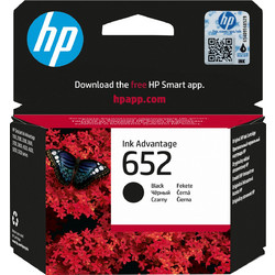 HP 652 Black Μελάνι Εκτυπωτή Inkjet F6V25AE